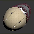 Gold Football Helmet With Red Facemask And Modern Sports Equipment Design
