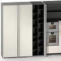 Modern Kitchen Cabinets Interior Design With Sleek Countertop And Built In Appliances