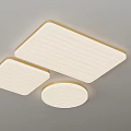 Modern Rectangular Ceiling Light With Wooden Texture And Edge Lighting Design