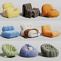 Comfortable Lazy Sofa in Various Colors and Different Designs for Living Room