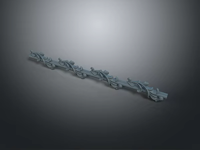 Elegant Intricate Carved Decorative Strip With Floral Patterns Home Accessory 3d model