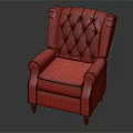 Green Velvet Armchair With Tufted Design Curved Armrests And Metal Legs