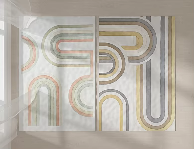 Modern Square Carpet 3d model
