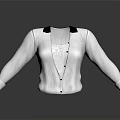 Stylish White Cardigan with Black Collar and Button Front Design for Casual Outfits