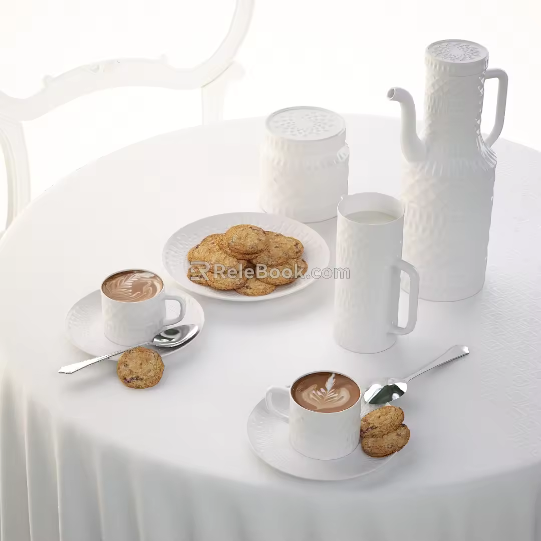 Modern Tableware Combination 3d model