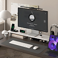 Computer Desktop Computer Laptop Monitor Digital Equipment Office Equipment 3d model