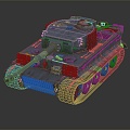 Modern Tank Light Tank Light Armored World War II Tank 3d model