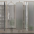 Modern Metal Room Divider Interior Design With Geometric Grid And Stylish Lines