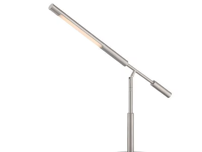 Modern Adjustable Table Lamp With Metal Arm Long Strip Light And Silver Base 3d model