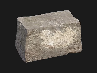 Natural Stone Block With Wood Texture And Rough Surface Design 3d model