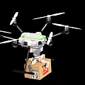 Smart Drone Delivering Package With Delivery Box For Efficient Service