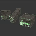 Detailed 3D Models of Organ Structures and Hair Components in Gray Design