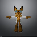Cartoon Fox Character With White Coat Glasses Blue Eyes And Brown Boots
