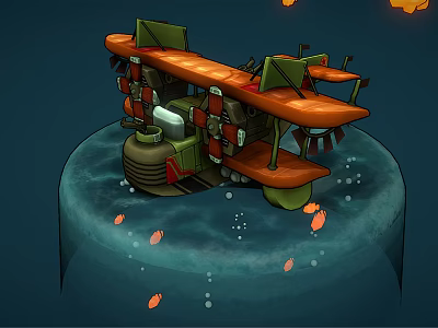 Modern Cartoon Scene Seaplane Cartoon Plane 3d model Modern Cartoon Scene Seaplane Cartoon Plane 3d model