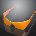 Orange Safety Goggles With Plastic Frame For Eye Protection And Comfortable Design