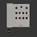 Open Industrial Control Panel With Metal Enclosure Orange Interior Red Knobs And Cables At Bottom