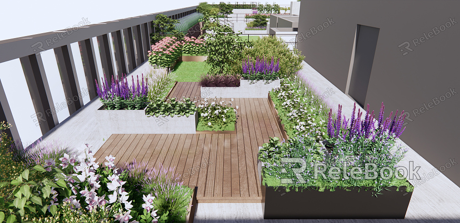 Roof Garden Modern Garden model