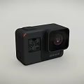 Black Compact Action Camera With LCD Screen Digital Display Portable Design For Outdoor Use 3d model