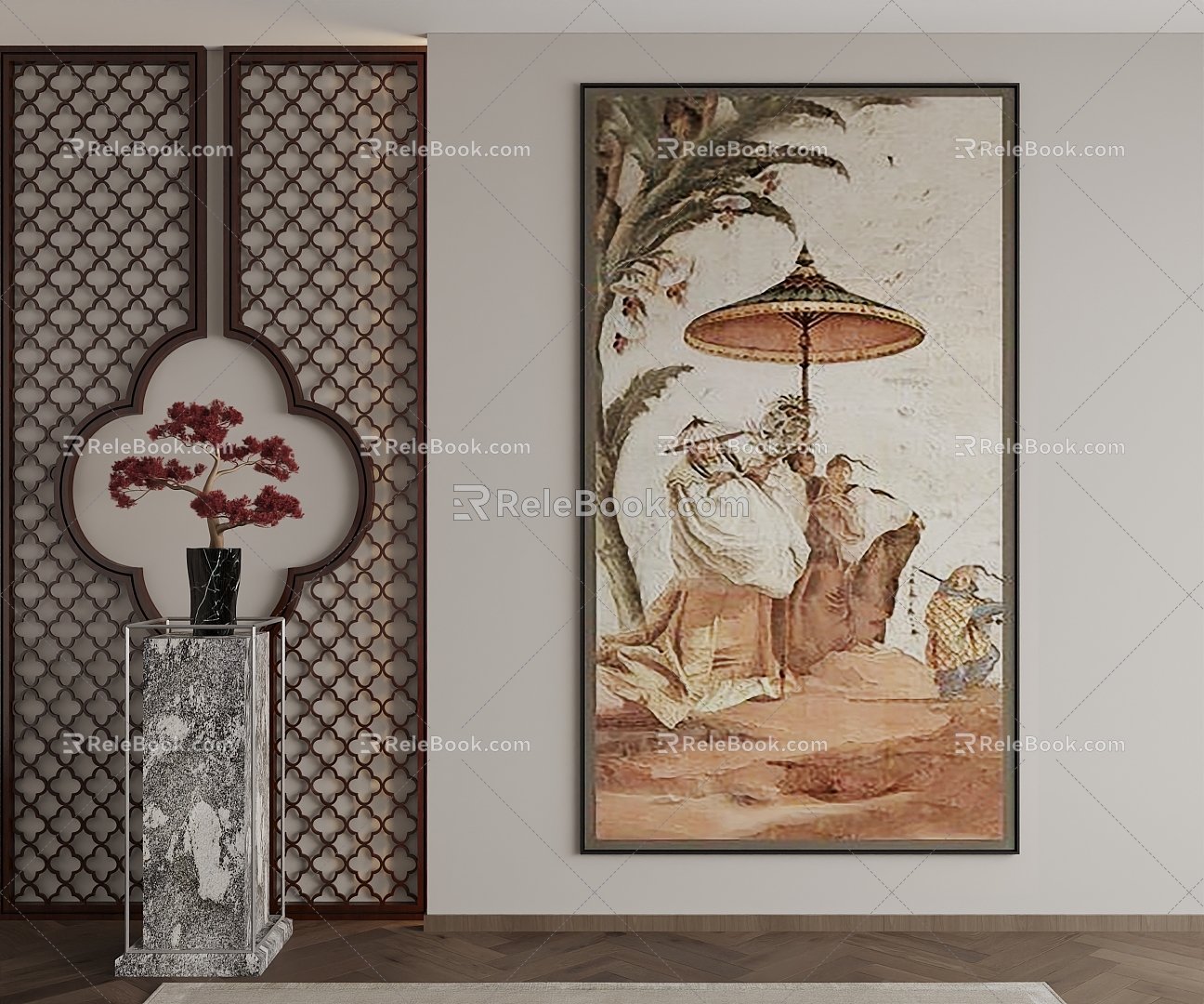 New Chinese Decorative Painting 3d model