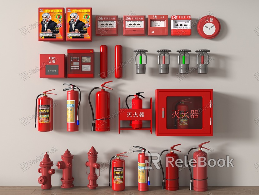 Modern fire hydrant fire extinguisher safety exit alarm emergency lighting fire fighting equipment model