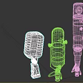 Three Different Style Microphones As Recording Equipment With Vintage Classic And Retro Designs
