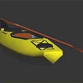 Yellow Kayak Watercraft With Modern Lightweight Design And Comfortable Seat Features