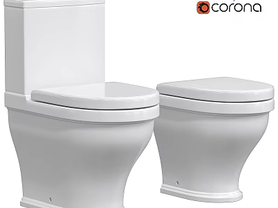 Modern White Ceramic Toilet Design With Sleek Tank And Smooth Seat 3d model