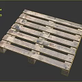 Wooden Pallet With Worn Surface And Colorful Graffiti Patterns Slats And Support Legs