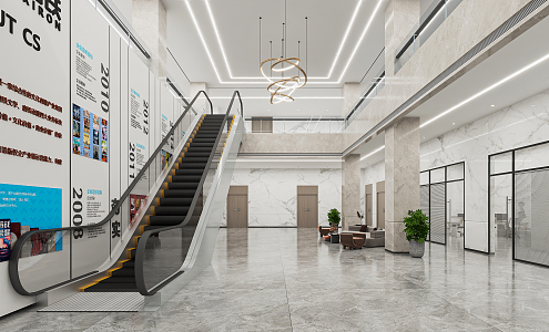 Modern Hall Office Hall 3d model