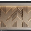 Background wall wood veneer background wall 3d model