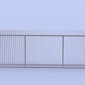 Modern Sleek Metal Railings Featuring Vertical Slats and Sectioned Design on Blue Background