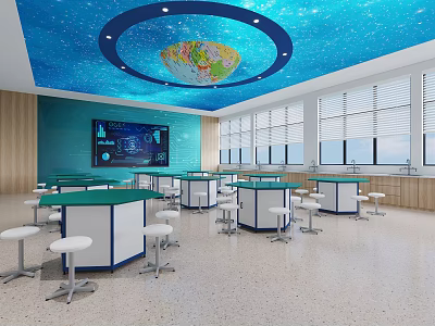 Modern Kindergarten Kindergarten Scientific Research Room 3d model