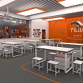 Modern Liquor Tobacco Store With Shelves Product Displays And Lighting