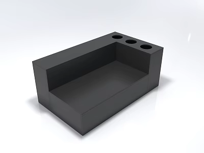 Modern Black Modular Sofa Set With Sleek Surface And Contemporary Minimalist Design 3d model