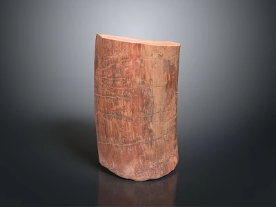 Handcrafted Wooden Stone Decorative Piece With Natural Texture And Unique Design 3d model