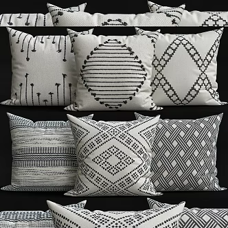 Modern Pillow Fabric Pillow 3d model
