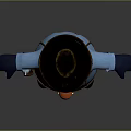 Cartoon Penguin Character Wearing Blue Outfit With Hat Belt And Gun
