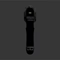Modern Futuristic Pistol With Sleek Metallic Finish And Black Grip Design