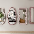 Irregular Mirror Decorative Mirror Floor Mirror Full-length Mirror Fitting Mirror Internet-red Mirror 3d model