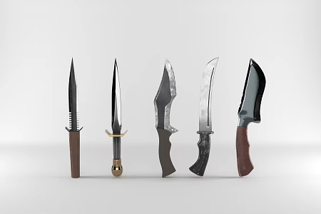 Modern Control Knife Weapon Dagger 3d model