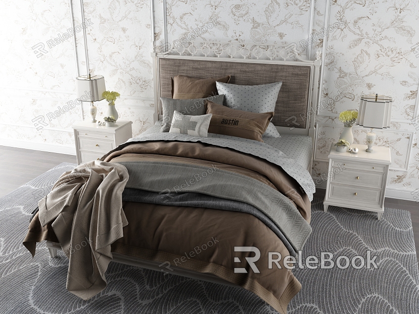 American background double bed combination model