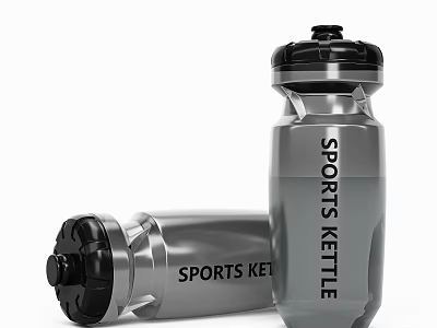 Stainless Steel Sports Kettle With Modern Design Leakproof Lid For Outdoor Activities 3d model