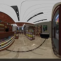 Modern Supermarket Department Store Interior With Shelves Full Of Products And Display Layout