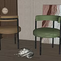 Modern Transparent Acrylic Dining Chairs With Black Metal Legs In Indoor Space With Green Plant