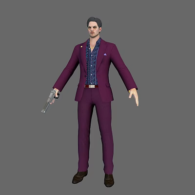Modern Man Gangster Killer 3d model Modern Man Gangster Killer 3d model