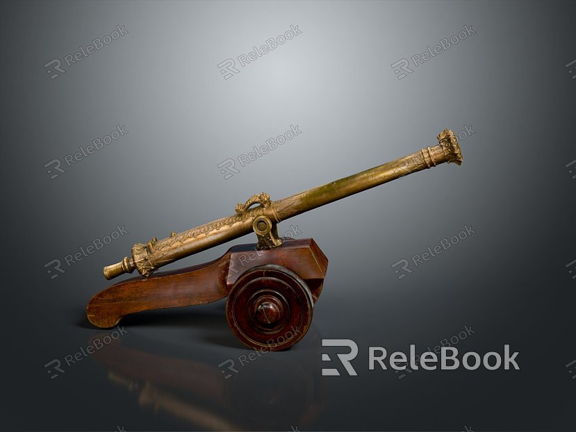 Artillery Gun Artillery Ship Gun Gun Siege Gun Cannon Anti-aircraft Breaking Heavy Gun Heavy Gun model