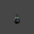 Black Submarine Exterior Design With Sleek Hull Conning Tower And Antennas
