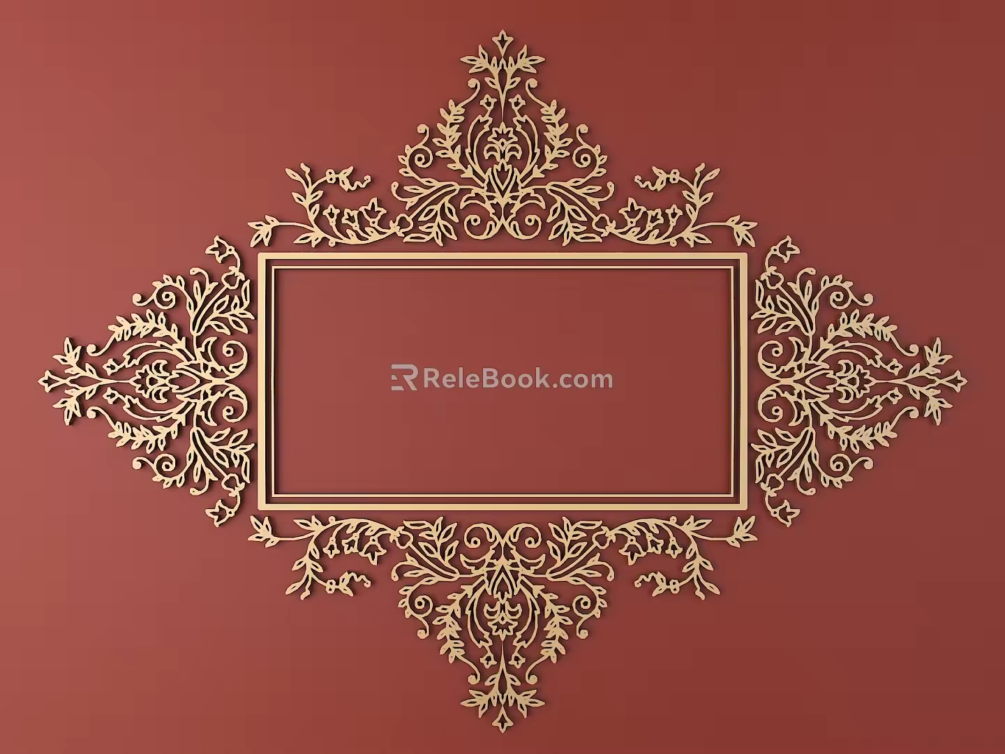 European-style Metal Carved European Pattern Hollow Carved Pattern 3d model