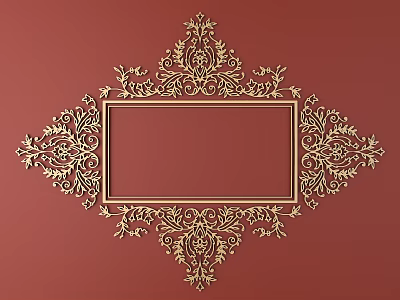 European-style Metal Carved European Pattern Hollow Carved Pattern 3d model