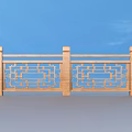 Traditional Wooden Carved Railing Design With Intricate Patterns And Classic Posts
